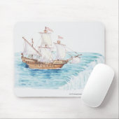 Illustration des nähernden Randes des Schiffs des Mousepad (Mit Mouse)