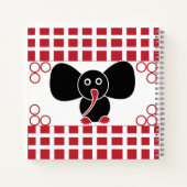 Illustration des niedlichen Babyelementars Notizblock (Rückseite)