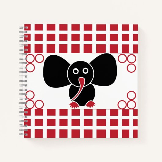 Illustration des niedlichen Babyelementars Notizblock (Vorderseite)