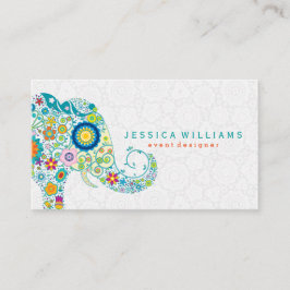 Illustration des niedlichen Blütenelementars 2 Visitenkarte