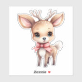 Illustration des niedlichen Cartoon für Hirsche Aufkleber (Blatt)