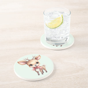 Illustration des niedlichen Cartoon für Hirsche Getränkeuntersetzer