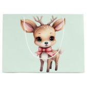 Illustration des niedlichen Cartoon für Hirsche Große Geschenktüte (Vorderseite)