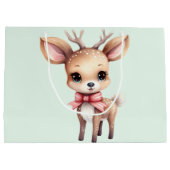 Illustration des niedlichen Cartoon für Hirsche Große Geschenktüte (Rückseite)