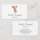 Illustration des niedlichen Cartoon für Hirsche Visitenkarte (Vorne/Hinten)