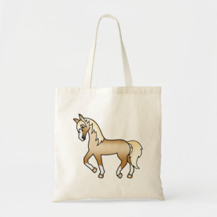 Illustration des Niedlichen Cartoon Palomino Trott Tragetasche