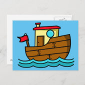 Illustration des niedlichen Cartoon Postkarte (Vorne/Hinten)