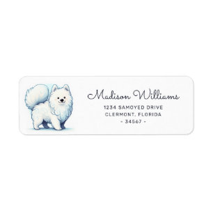 Illustration des niedlichen Cartoon Samoyed Dog