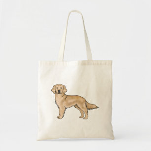 Illustration des Niedlichen Gelben Golden Retrieve Tragetasche