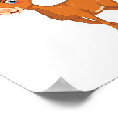 Illustration des niedlichen Hirsches | Plakat und  (Ecke)