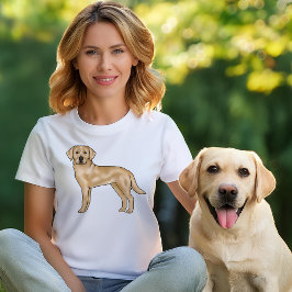 Illustration des Niedlichen Hundes Gelbes Labrador T-Shirt