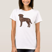 Illustration des Niedlichen Hundes: Schokolade Lab T-Shirt (Vorderseite)