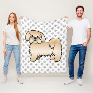 Illustration des Niedlichen Hundes von Gold Shih T Fleecedecke