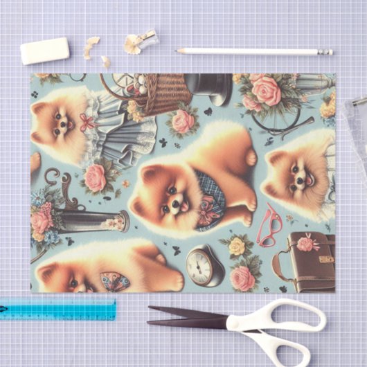 Illustration des niedlichen Spitzes Seidenpapier (Handwerk)