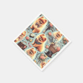 Illustration des niedlichen Spitzes Serviette (Ecke)