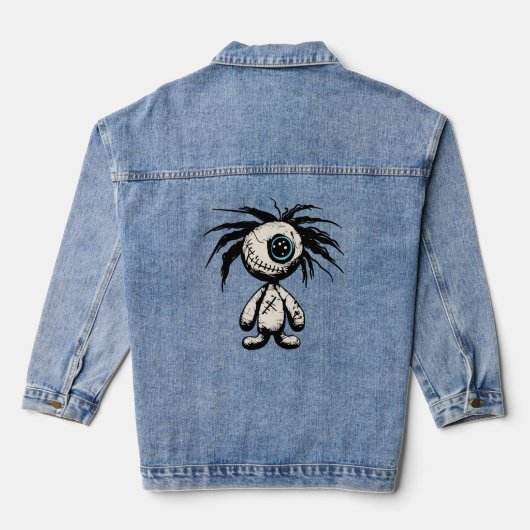 Illustration des Niedlichen Voodoos Jeansjacke (Rückseite)