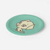 Illustration des niedlichen Welpenhundes Pappteller (Schrägansicht)