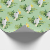 Illustration des Papageien Kakadu Geschenkpapier (Ecke)