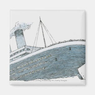 Illustration des Passagiers fallend vom Magnet