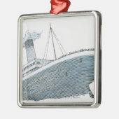 Illustration des Passagiers fallend vom Silbernes Ornament (Links)