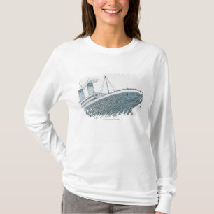Illustration des Passagiers fallend vom T-Shirt