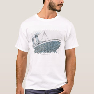Illustration des Passagiers fallend vom T-Shirt