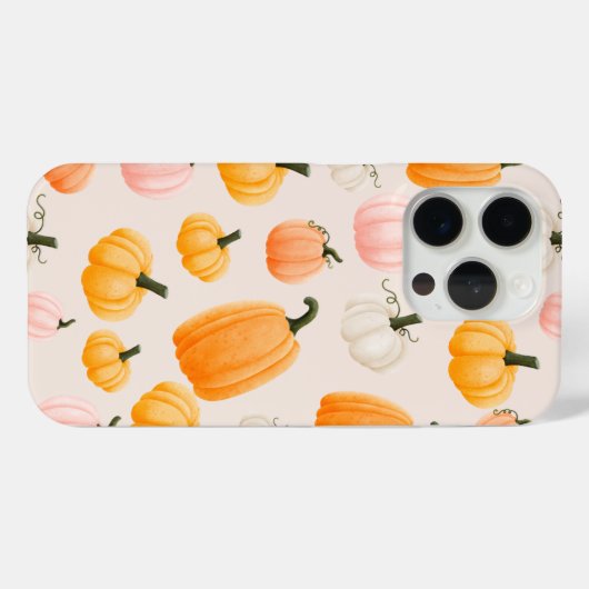 Illustration des Pastel Autumn Pumpkin Pattern Case-Mate iPhone Hülle (Rückseite (Horizontal))
