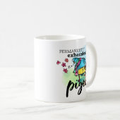 Illustration des permanent ausgebrannten Taubenvog Kaffeetasse (VorderseiteRechts)