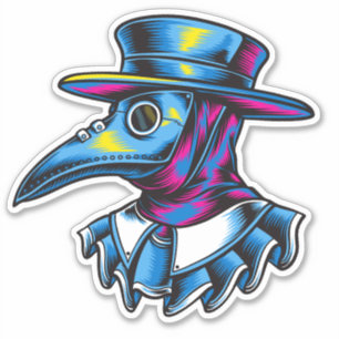 Illustration des Pestdoktors Aufkleber