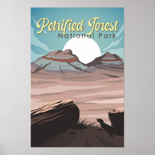 Illustration des Petrified Forest National Park Re Poster