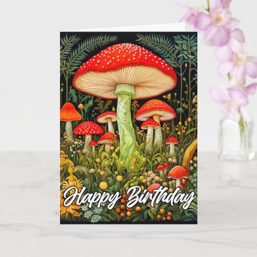 Illustration des Pilzwaldes Karte (Orchidee)