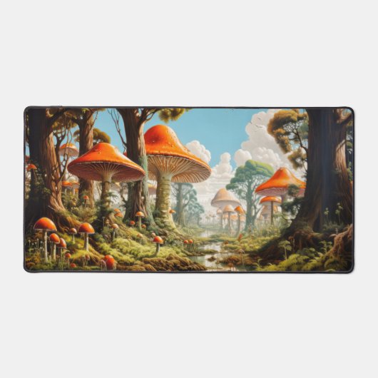 Illustration des Pilzwaldes Schreibtischunterlage (Vorderseite)