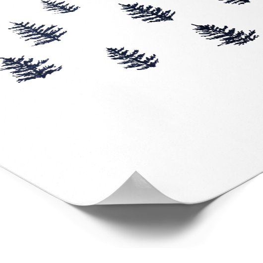 Illustration des Pine Tree Forest Art Poster (Ecke)