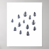Illustration des Pine Tree Forest Art Poster (Vorne)