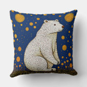 Illustration des Polarbären Kissen (Rückseite)