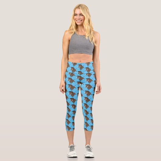 Illustration des Rasierapparats von Wildschweinen Capri Leggings (Vorderseite)
