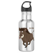 Illustration des Rasierapparats von Wildschweinen Edelstahlflasche (Vorderseite)