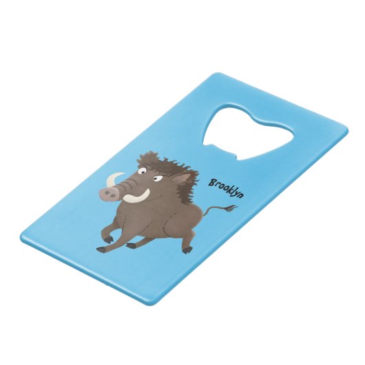 Illustration des Rasierapparats von Wildschweinen Geldbeutel Flaschenöffner (Vorderseite Schrägansicht)