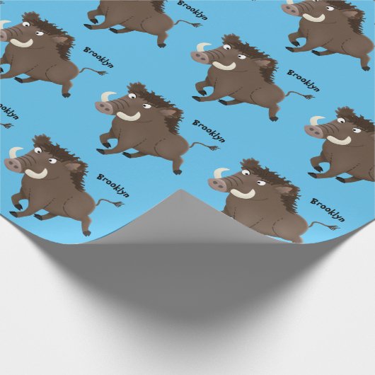 Illustration des Rasierapparats von Wildschweinen Geschenkpapier (Ecke)