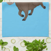 Illustration des Rasierapparats von Wildschweinen Geschirrtuch (Gefaltet)