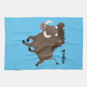 Illustration des Rasierapparats von Wildschweinen Geschirrtuch (Horizontal)