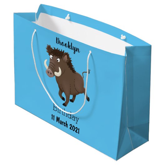 Illustration des Rasierapparats von Wildschweinen Große Geschenktüte (Rückseite Schrägansicht)