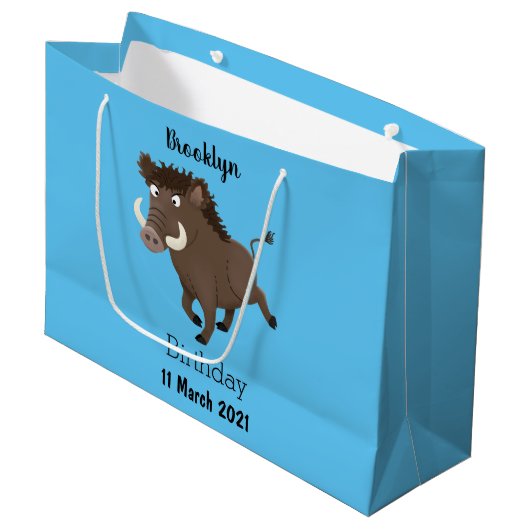 Illustration des Rasierapparats von Wildschweinen Große Geschenktüte (Vorderseite Schrägansicht)