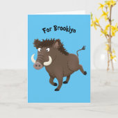 Illustration des Rasierapparats von Wildschweinen Karte (Gelbe Blume)