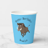 Illustration des Rasierapparats von Wildschweinen Pappbecher (Vorderseite)