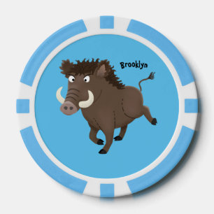 Illustration des Rasierapparats von Wildschweinen Pokerchips