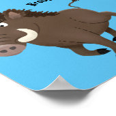 Illustration des Rasierapparats von Wildschweinen Poster (Ecke)