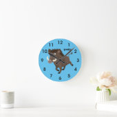 Illustration des Rasierapparats von Wildschweinen Runde Wanduhr (Zuhause)