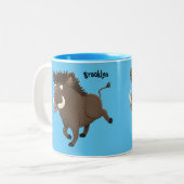 Illustration des Rasierapparats von Wildschweinen Zweifarbige Tasse (Vorderseite Links)