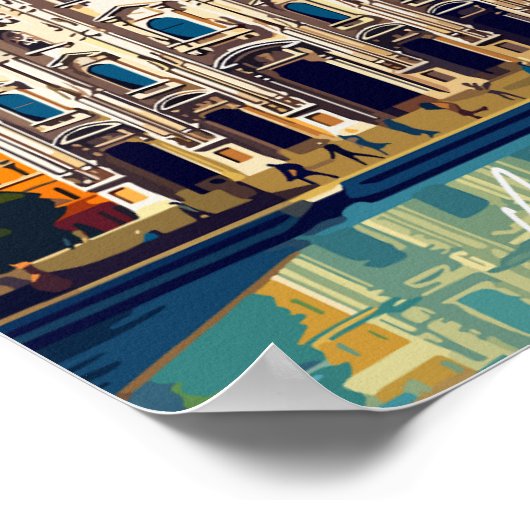 Illustration des Reiseortes Mailand Italien Poster (Ecke)